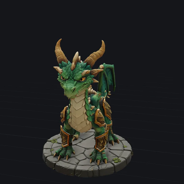 Dragon 3D model generated by Tripo 3.1 Detailed from one picture