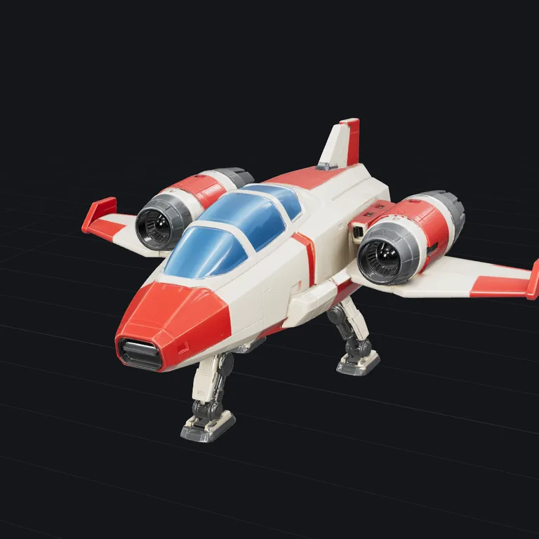 Spaceship 3D model generated by Hunyuan3D 3.1 Pro from one picture