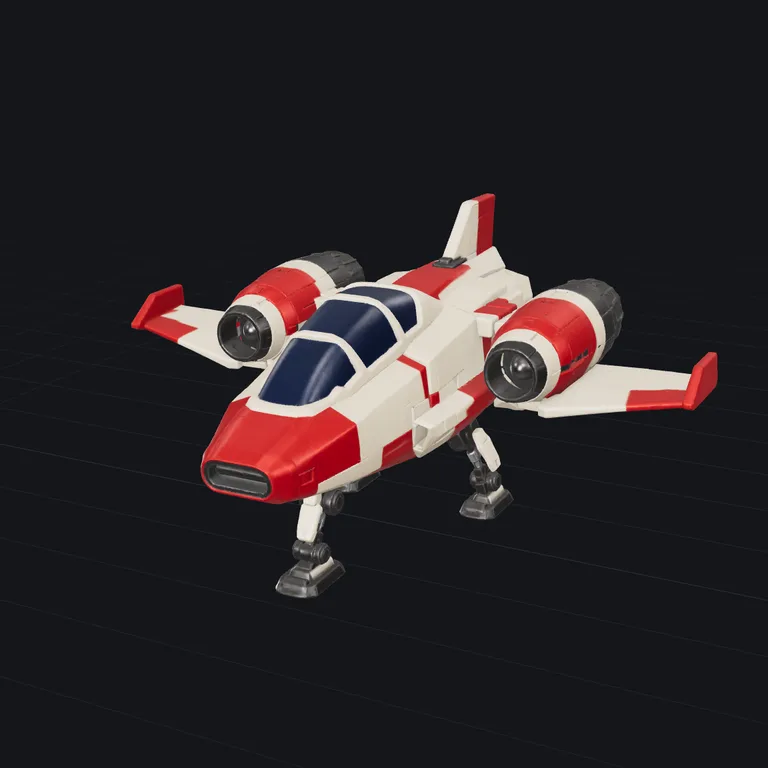 Spaceship 3D model generated by TRELLIS.2 Pro from one picture