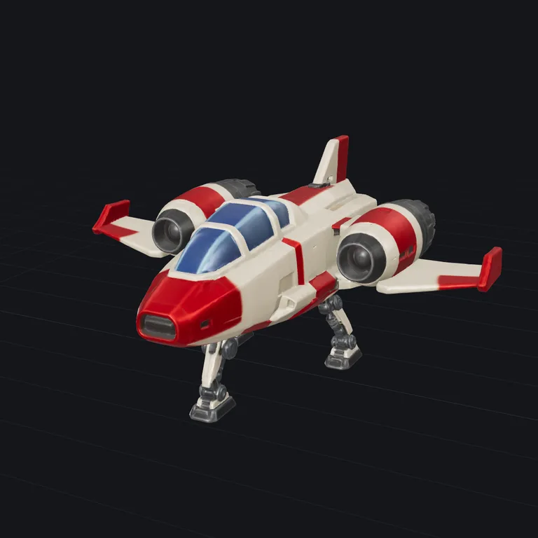 Spaceship 3D model generated by TRELLIS.2 Standard from one picture