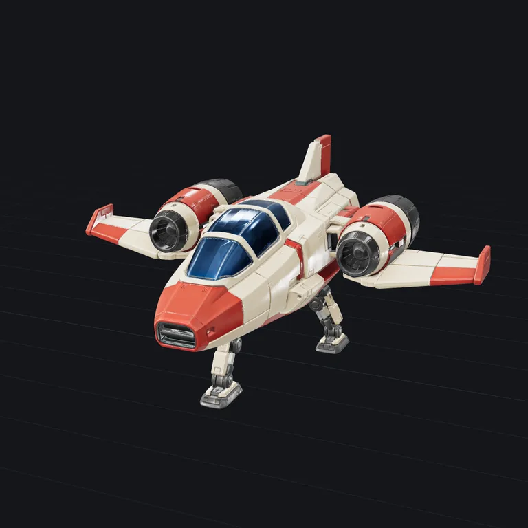 Spaceship 3D model generated by Tripo 3.1 Detailed from one picture