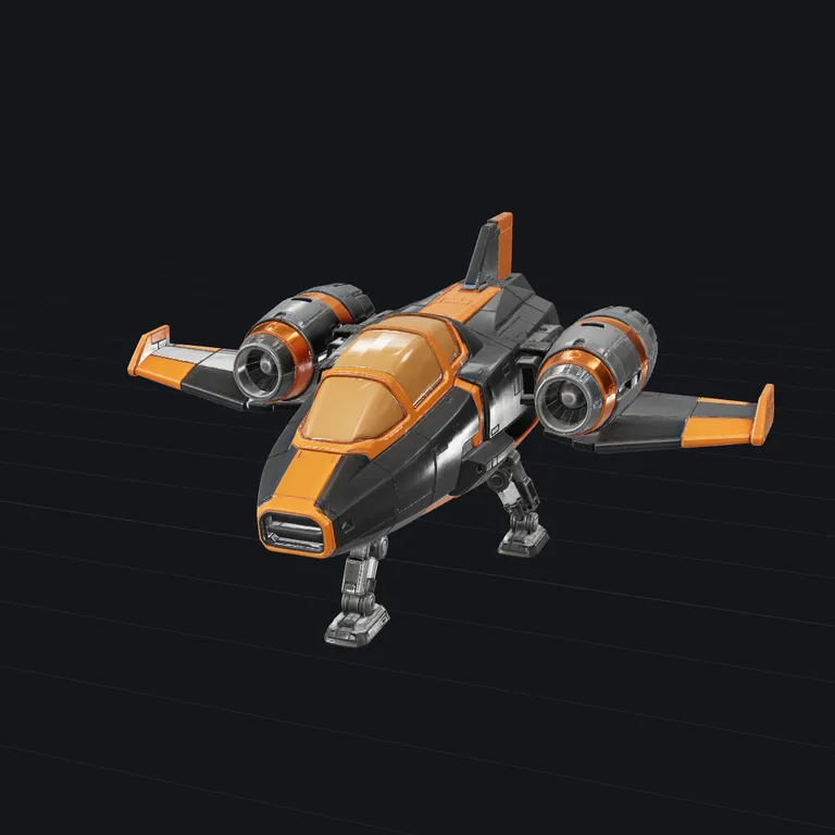 Spaceship 3D model retextured by Tripo Detailed from a reference picture