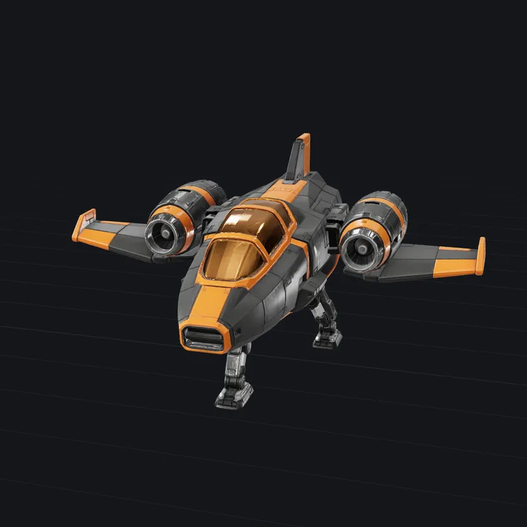 Spaceship 3D model retextured by Tripo Standard from a reference picture